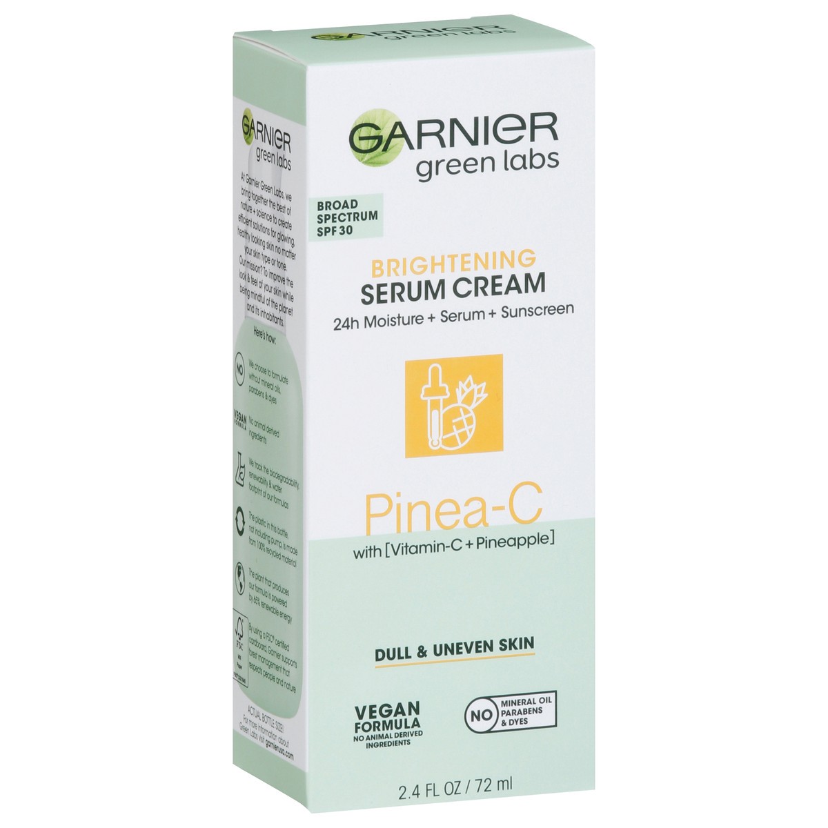 slide 2 of 9, Garnier Skin Green Labs Pinea-C Serum Cream, 2.4 oz