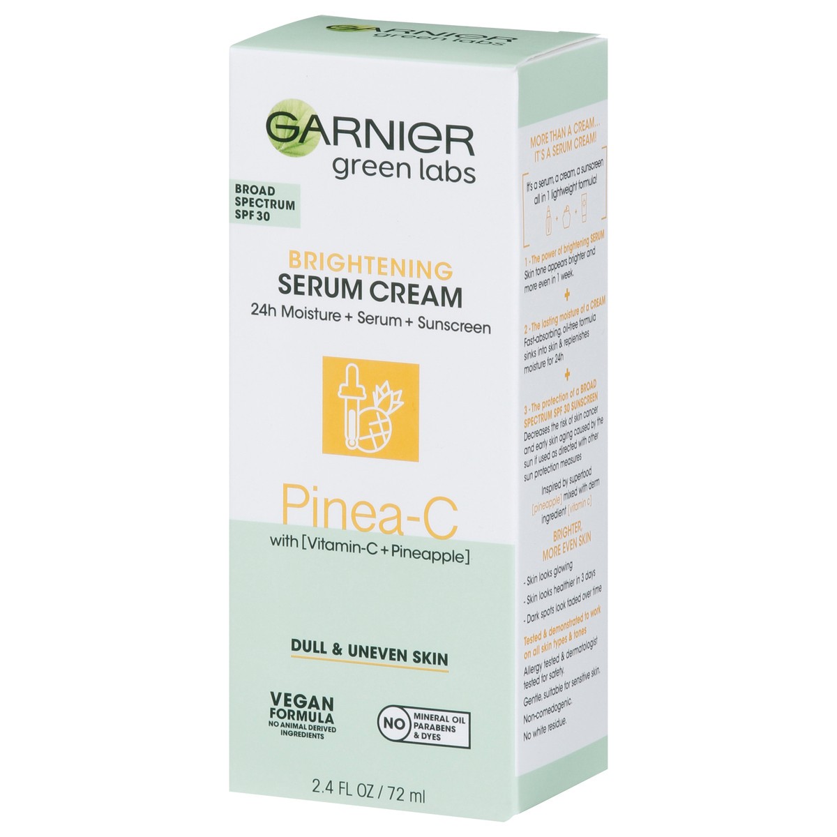 slide 3 of 9, Garnier Skin Green Labs Pinea-C Serum Cream, 2.4 oz