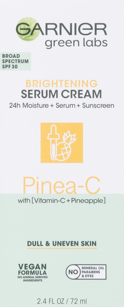 slide 6 of 9, Garnier Skin Green Labs Pinea-C Serum Cream, 2.4 oz