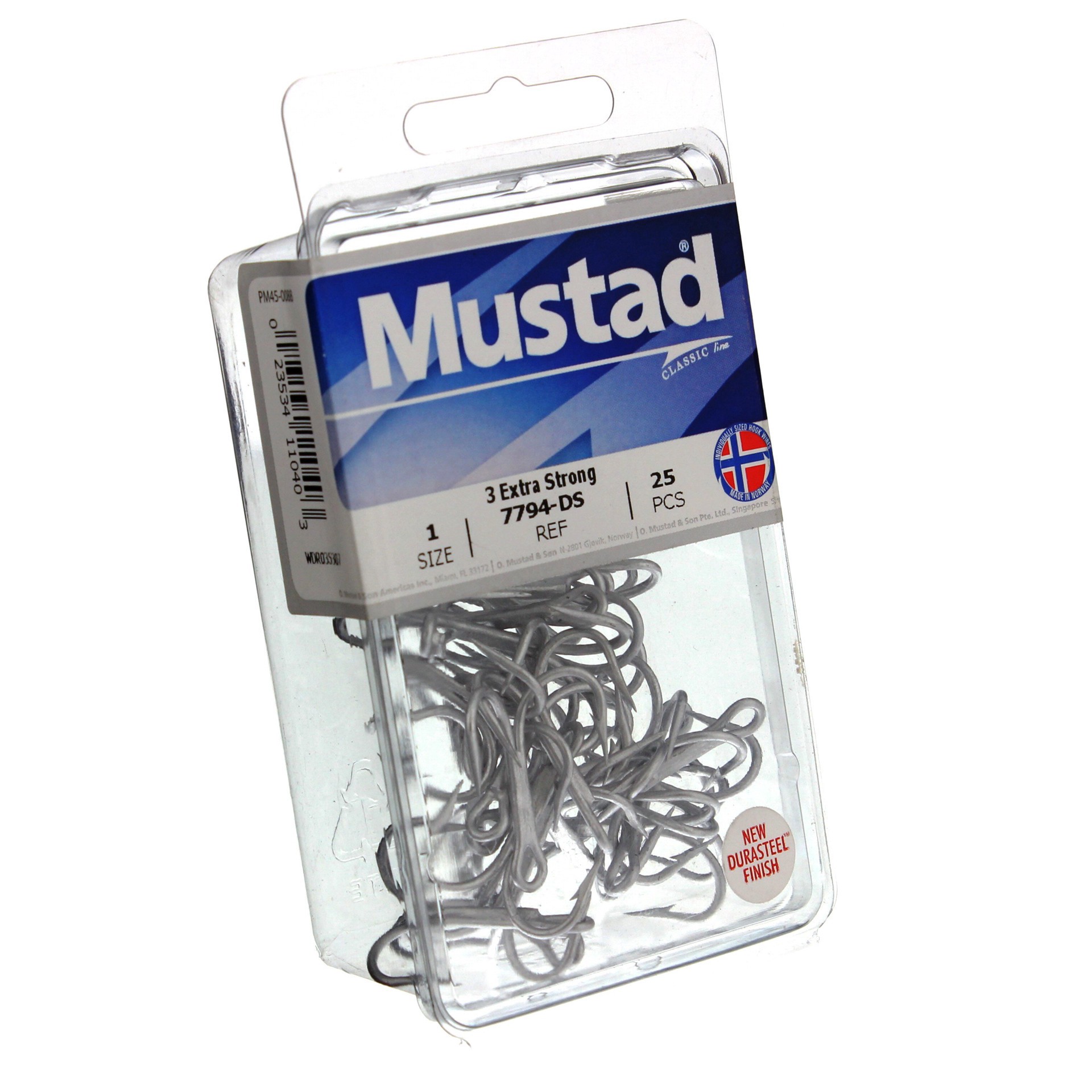 slide 1 of 1, Mustad 7794-DS Treble Hook, Size 1, 25 ct
