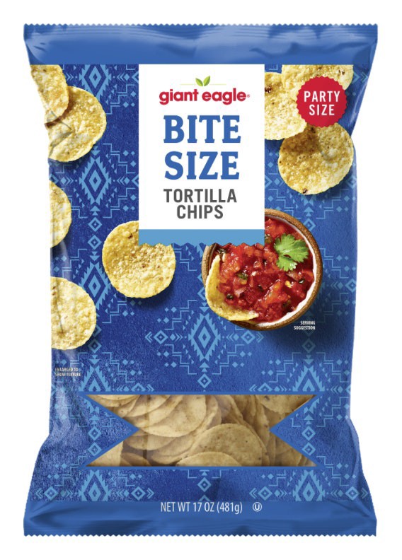 slide 1 of 1, Ge Bite Size Tortilla Chips-Party Size, 17 oz