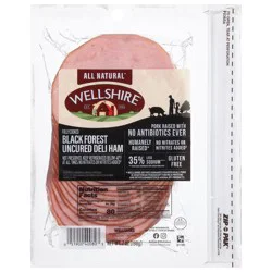 Wellshire All Natural Black Forest Ham Deli Lunch Meat 7 oz