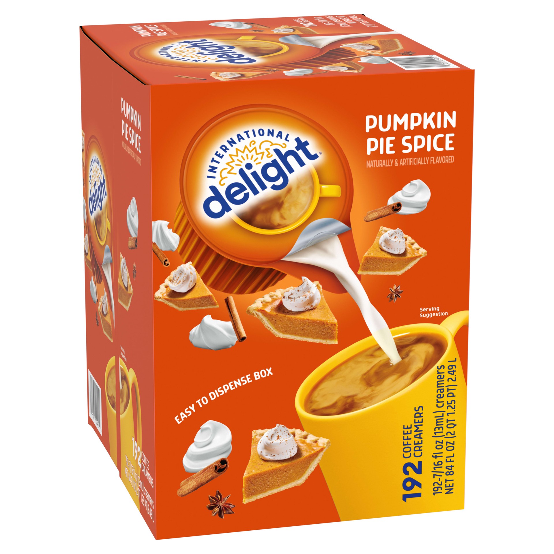 slide 4 of 5, International Delight Coffee Creamer Singles, Pumpkin Pie Spice, 192 Count, 192 pk