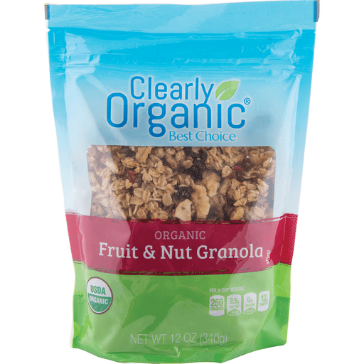 slide 1 of 1, Clearly Organic Fruit And Nut Granola, 12 oz