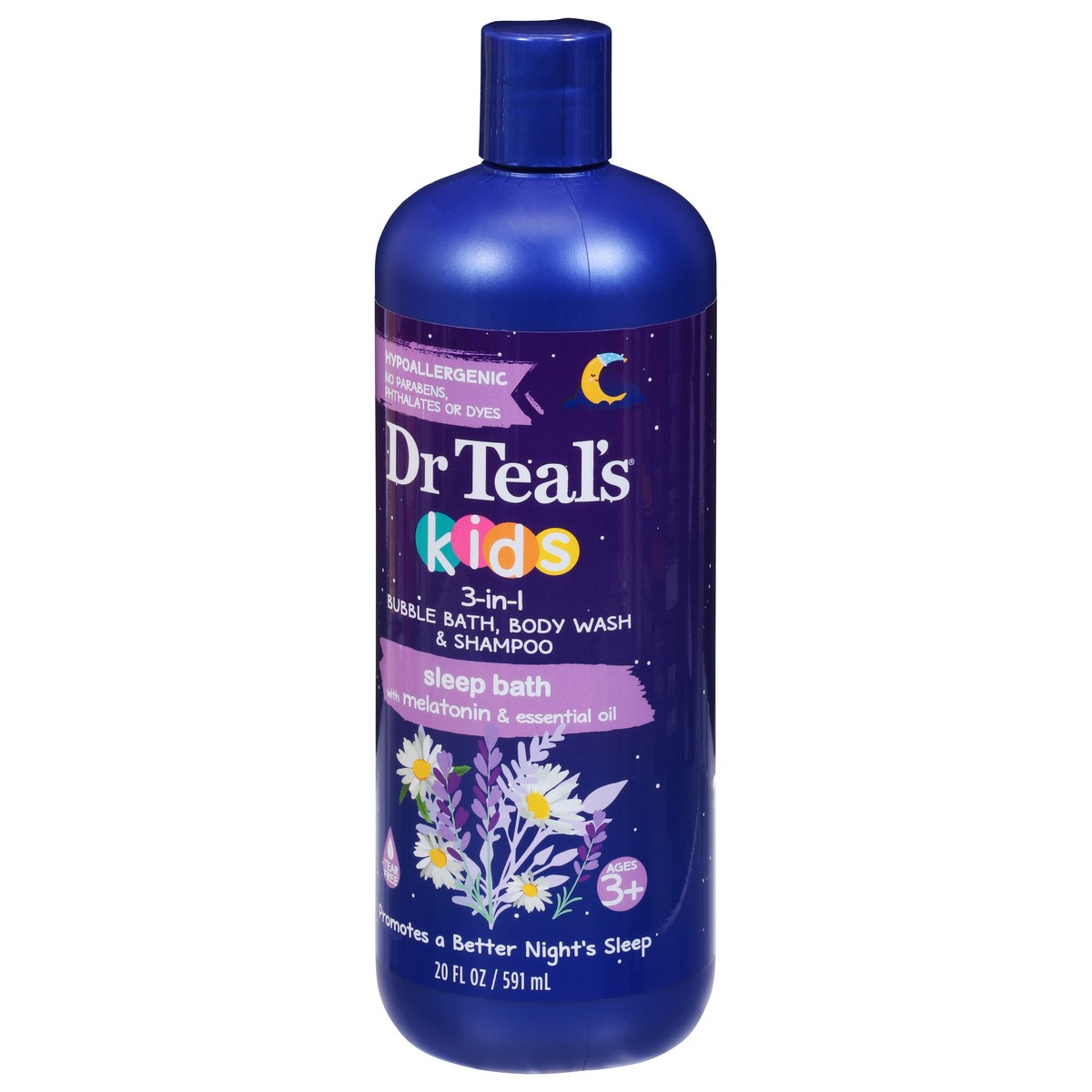slide 3 of 9, Dr. Teal's Kids 3-in-1 Sleep Bath Bubble Bath, Body Wash & Shampoo 20 fl oz, 20 fl oz