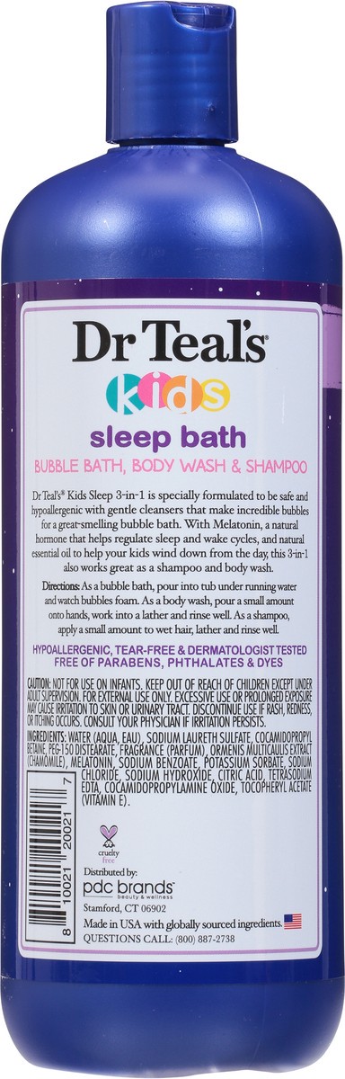 slide 5 of 9, Dr. Teal's Kids 3-in-1 Sleep Bath Bubble Bath, Body Wash & Shampoo 20 fl oz, 20 fl oz