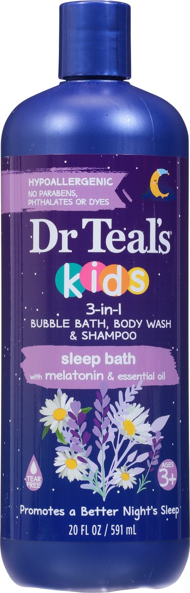 slide 6 of 9, Dr. Teal's Kids 3-in-1 Sleep Bath Bubble Bath, Body Wash & Shampoo 20 fl oz, 20 fl oz