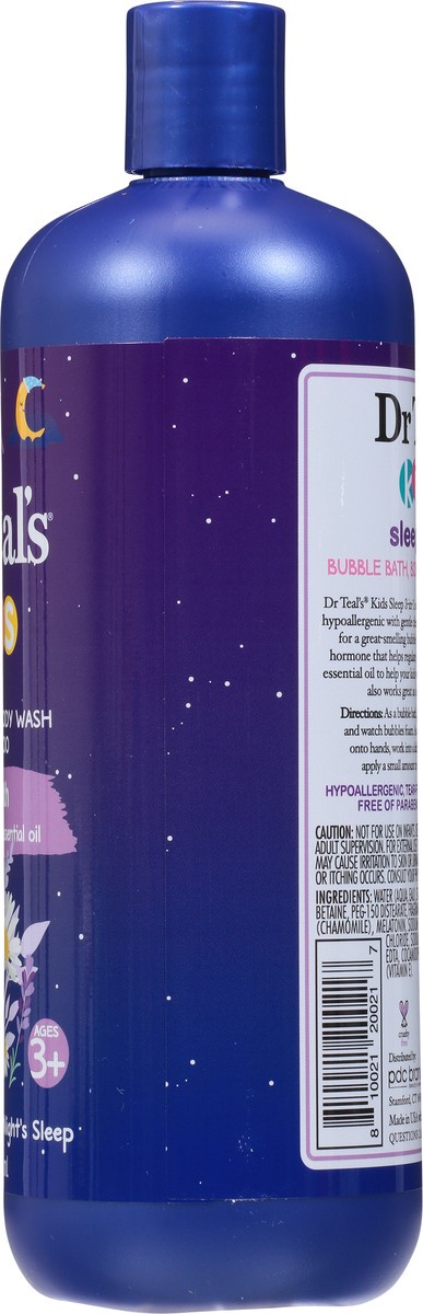 slide 8 of 9, Dr. Teal's Kids 3-in-1 Sleep Bath Bubble Bath, Body Wash & Shampoo 20 fl oz, 20 fl oz
