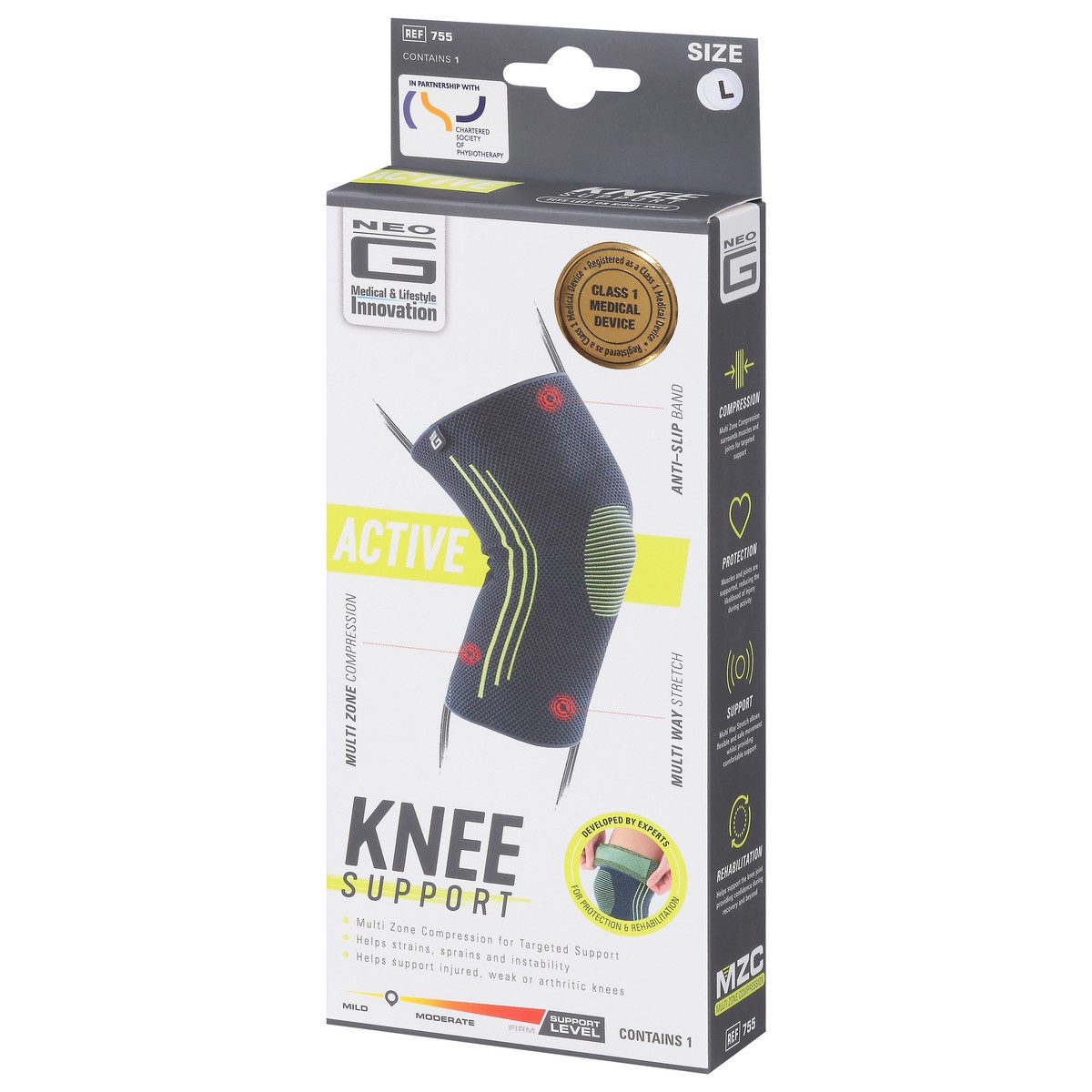 slide 7 of 9, Neo G Active L Knee Support 1 Each, 1 ct