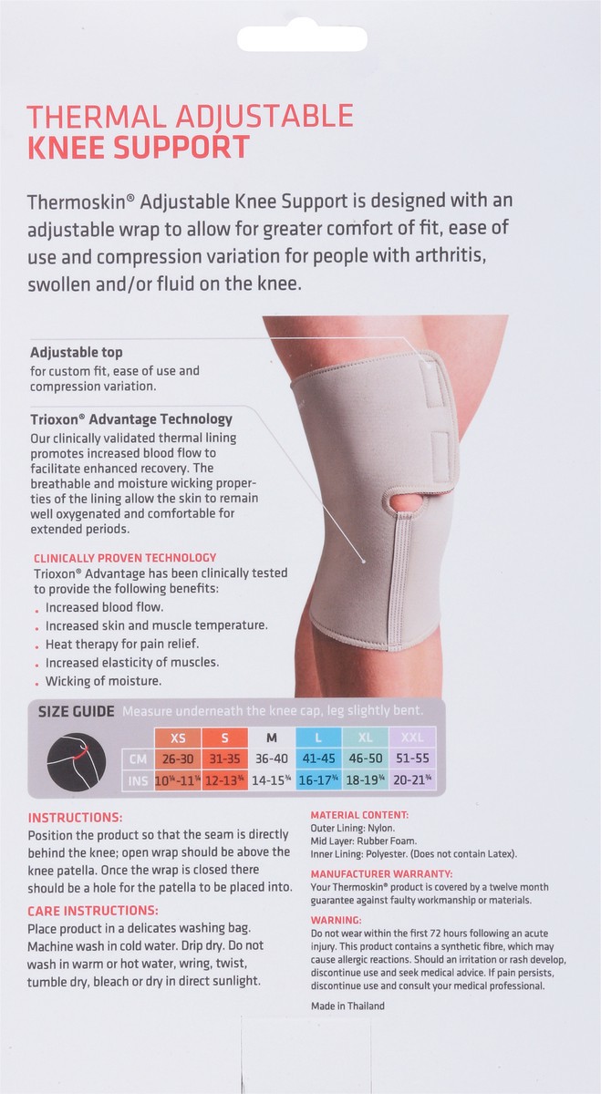 slide 4 of 12, Thermoskin M Beige Adjustable Thermal Knee Support 1 ea, 1 ea