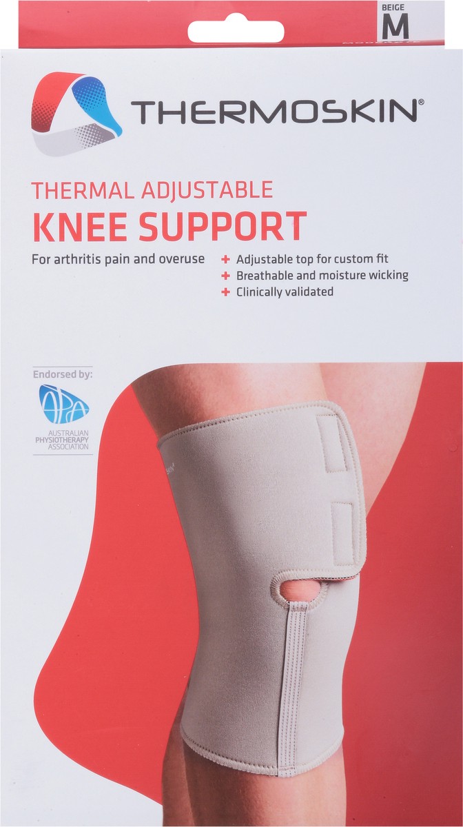 slide 5 of 12, Thermoskin M Beige Adjustable Thermal Knee Support 1 ea, 1 ea