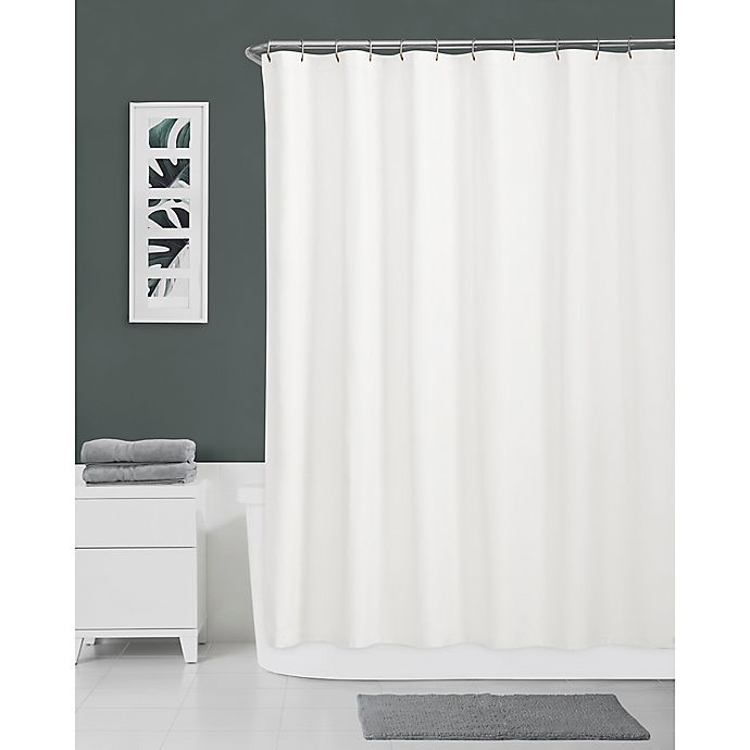 slide 1 of 1, Haven Recycled Cotton Water Repellent Shower Curtain Liner - White, 70 in x 72 in