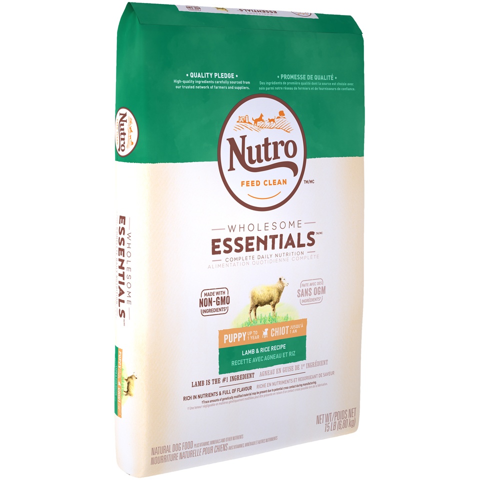 slide 2 of 9, Nutro Wholesome Essentials Puppy Lamb & Rice Dry Dog Food, 15 lb