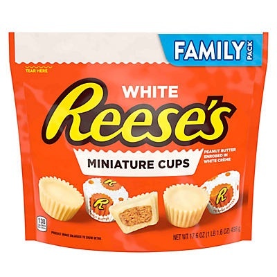 slide 1 of 1, Reese's White Peanut Butter Miniature Cups, 17.6 oz