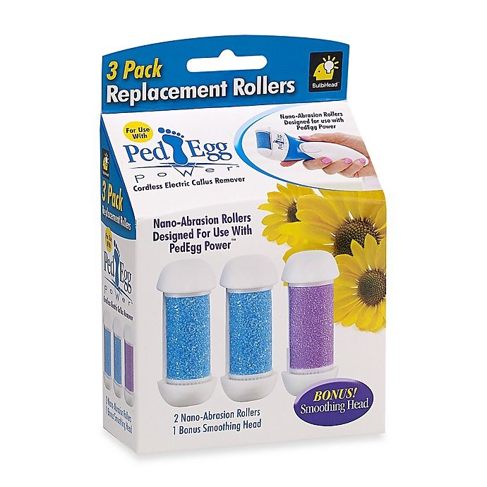 slide 1 of 1, As Seen on TV Ped Egg Power Replacement Rollers, 3 ct