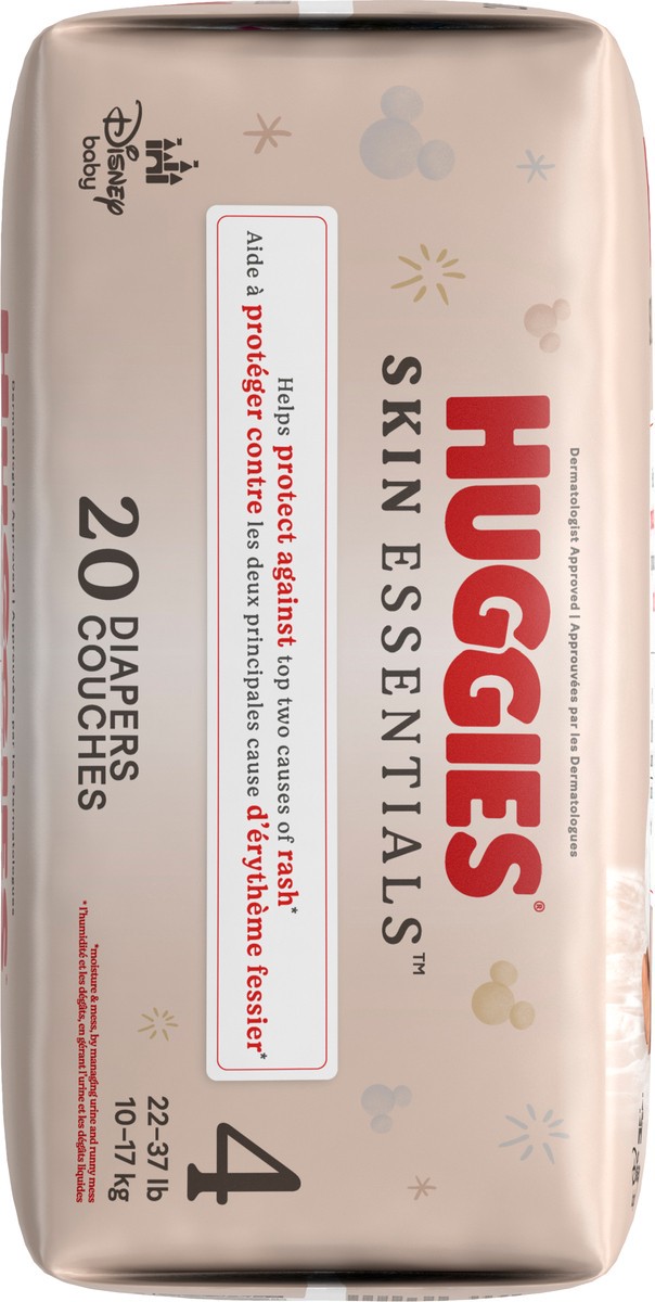 slide 7 of 11, Huggies Skin Essentials Baby Diapers, Size 4 (22-37 lbs), 20 Ct, 20 ct