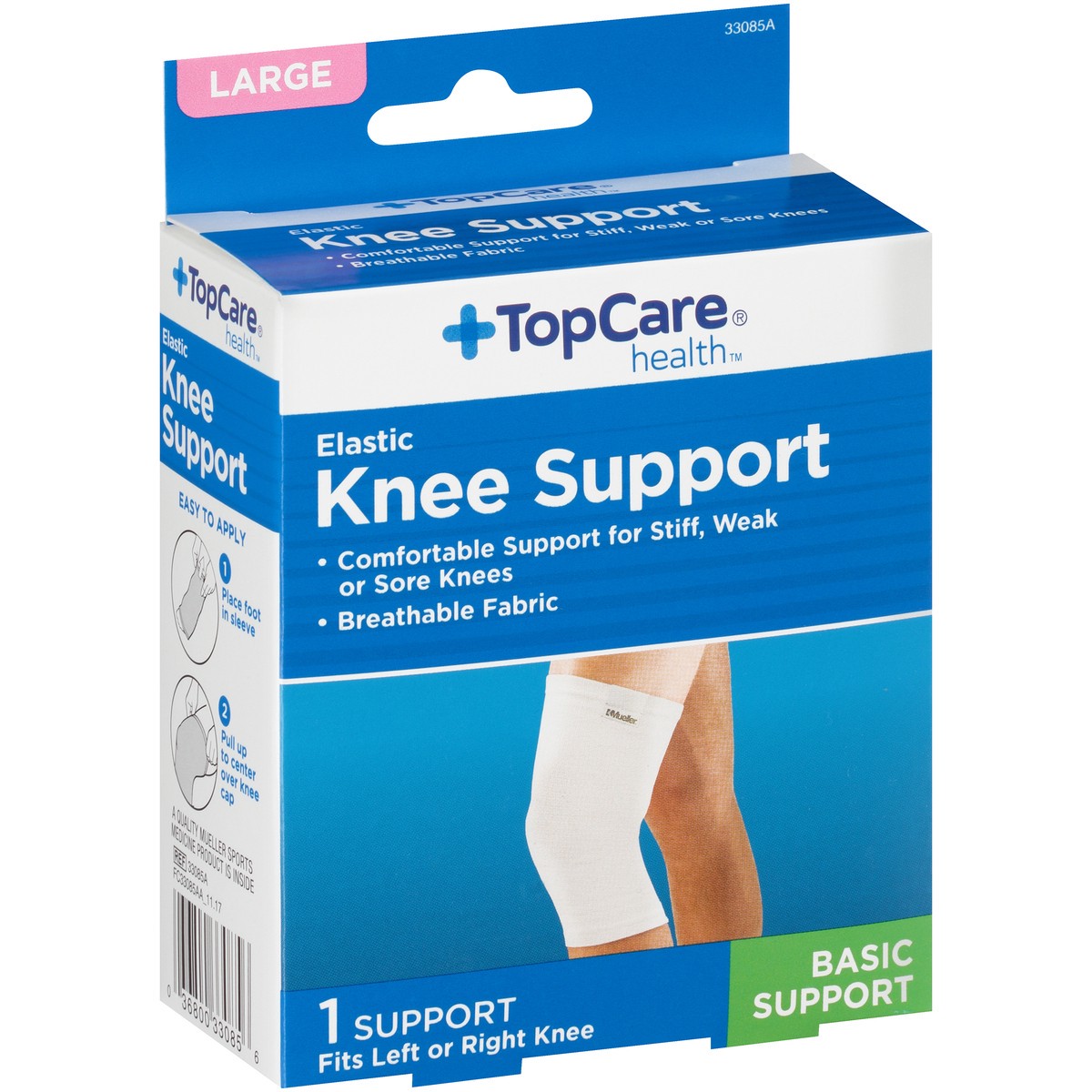 slide 6 of 8, TopCare Knee Support Elastic Large, 1 ct