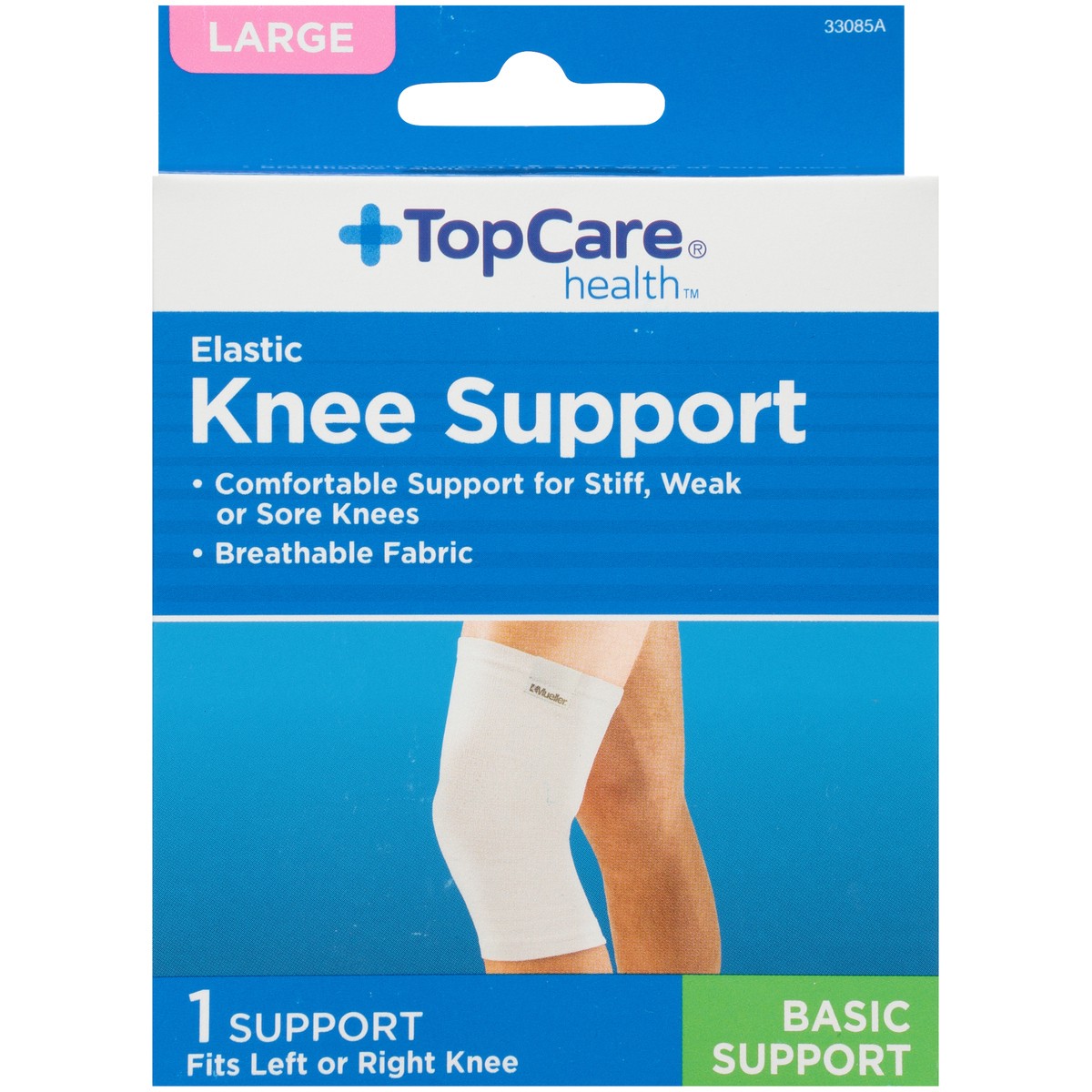 slide 4 of 8, TopCare Knee Support Elastic Large, 1 ct