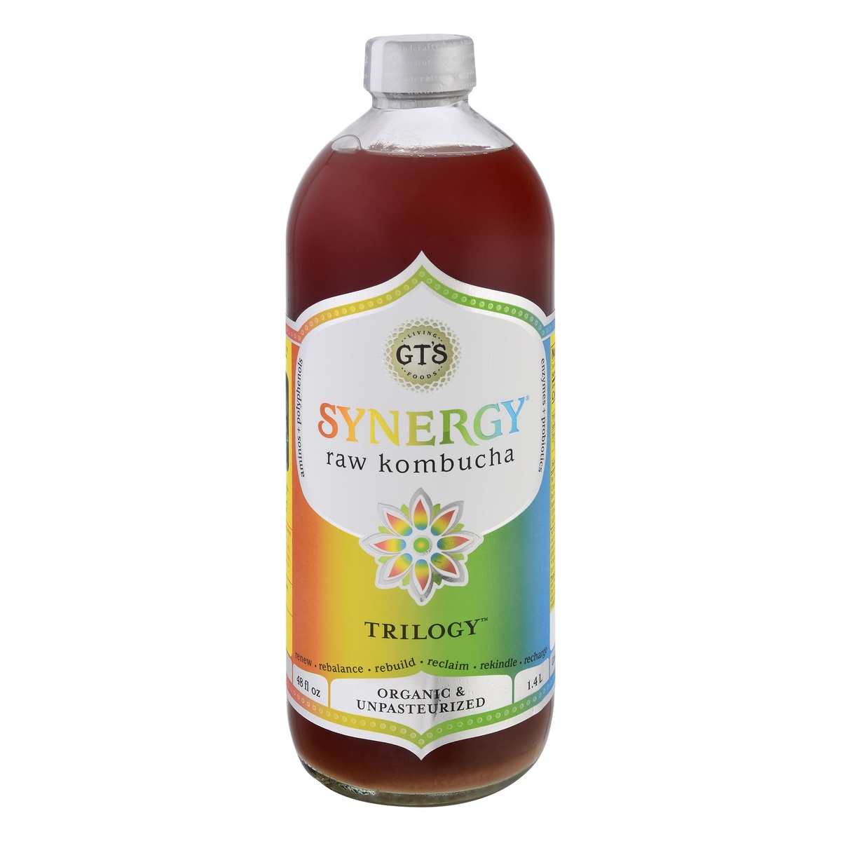 slide 1 of 1, GT's Synergy Organic Trilogy Kombucha Beverage, 48 fl oz