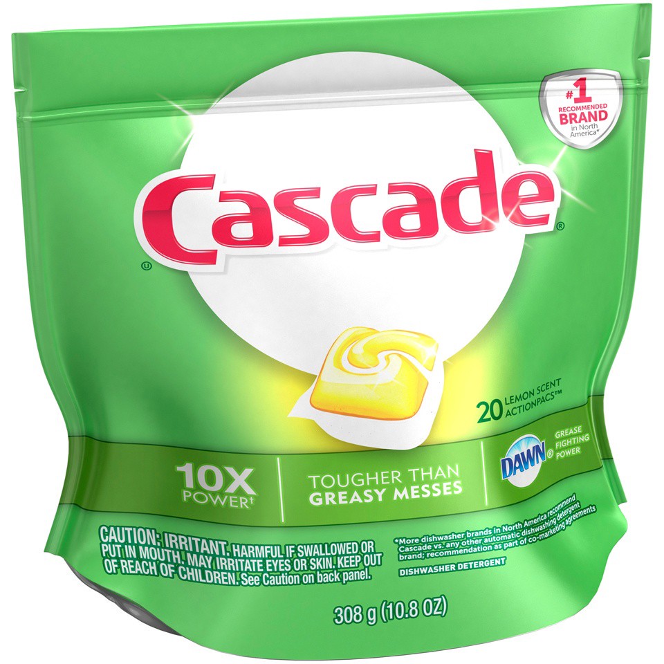 slide 2 of 4, Cascade Dishwasher Detergent 20 ea, 20 ct