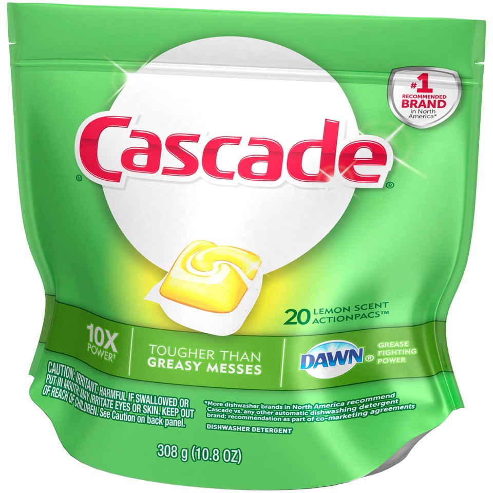 slide 3 of 4, Cascade Dishwasher Detergent 20 ea, 20 ct