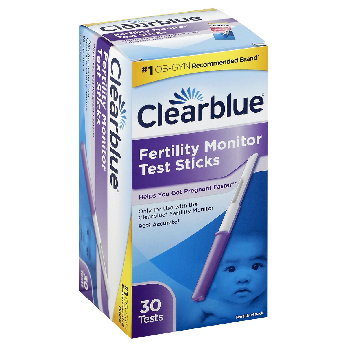 slide 2 of 5, Clearblue Fertility Monitor Test Sticks 30 ea, 1 ct