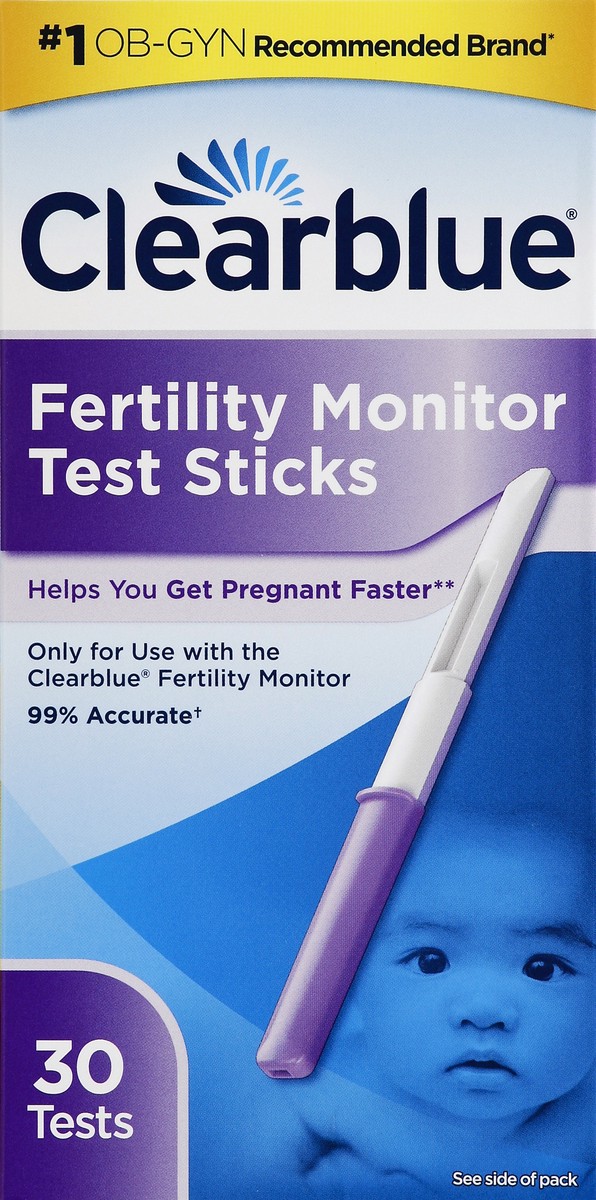 slide 1 of 5, Clearblue Fertility Monitor Test Sticks 30 ea, 1 ct