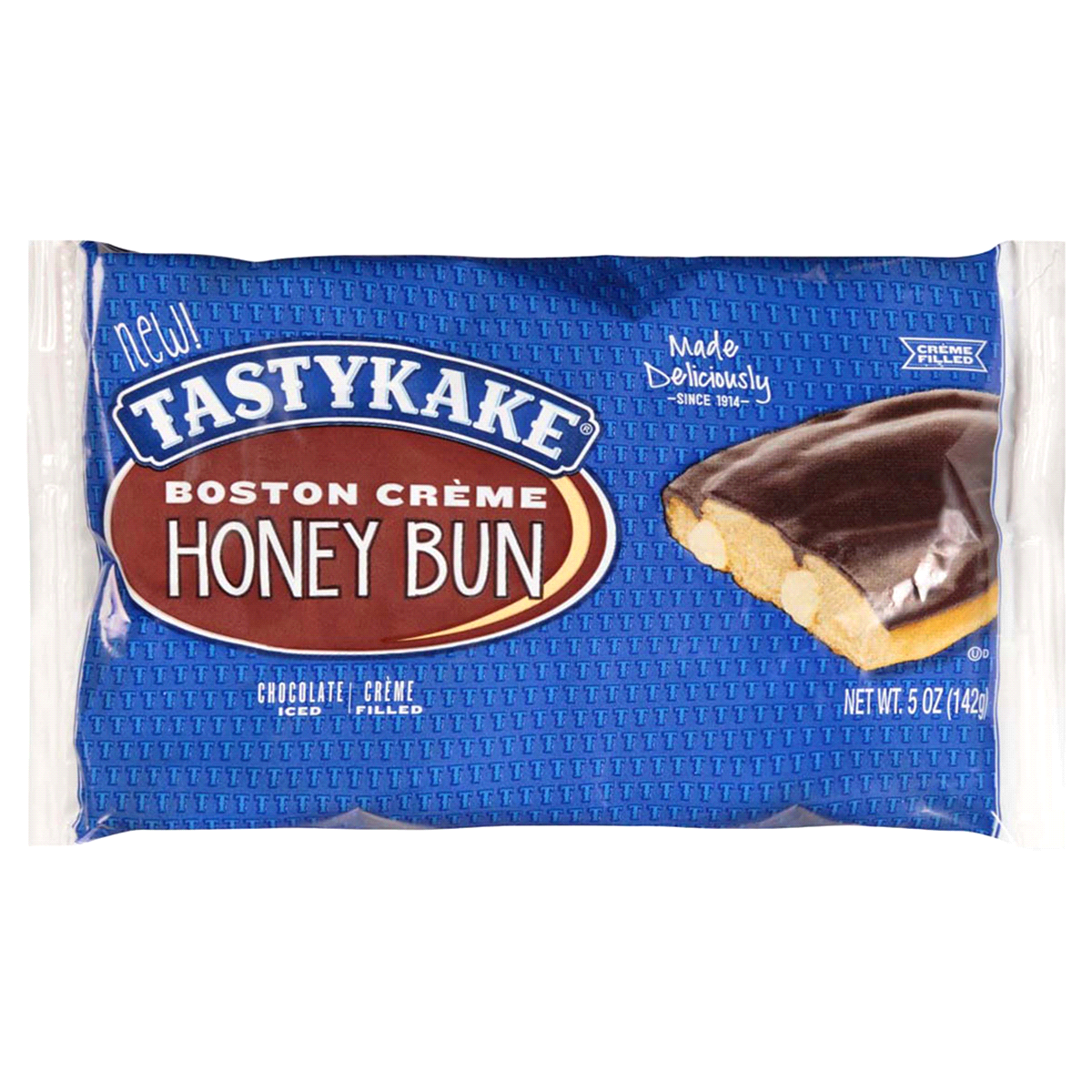 slide 1 of 6, Tastykake Boston Creme Honey Bun, 5 oz