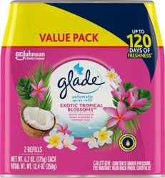 Glade Automatic Value Pack Exotic Tropical Blossoms Spray Refill 2 - 6.2 oz ea
