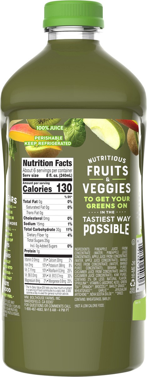 slide 5 of 5, Bolthouse Farms Green Goodness 100% Fruit & Vegetable Juice Smoothie 52 fl oz, 52 fl oz