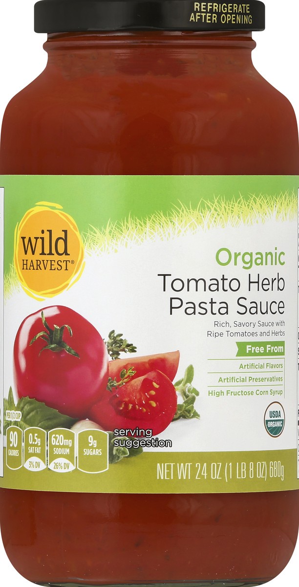 slide 5 of 7, Wild Harvest Pasta Sauce 24 oz, 24 oz