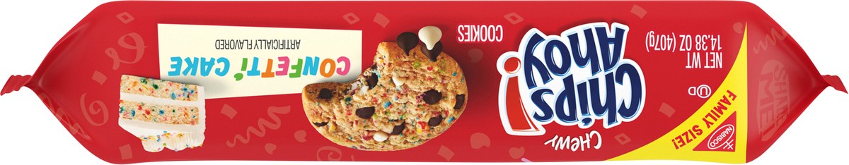 slide 2 of 9, CHIPS AHOY! Chewy Confetti Cake Cookies with Rainbow Sprinkles, Birthday Cookies, Family Size, 14.38 oz, 14.38 oz