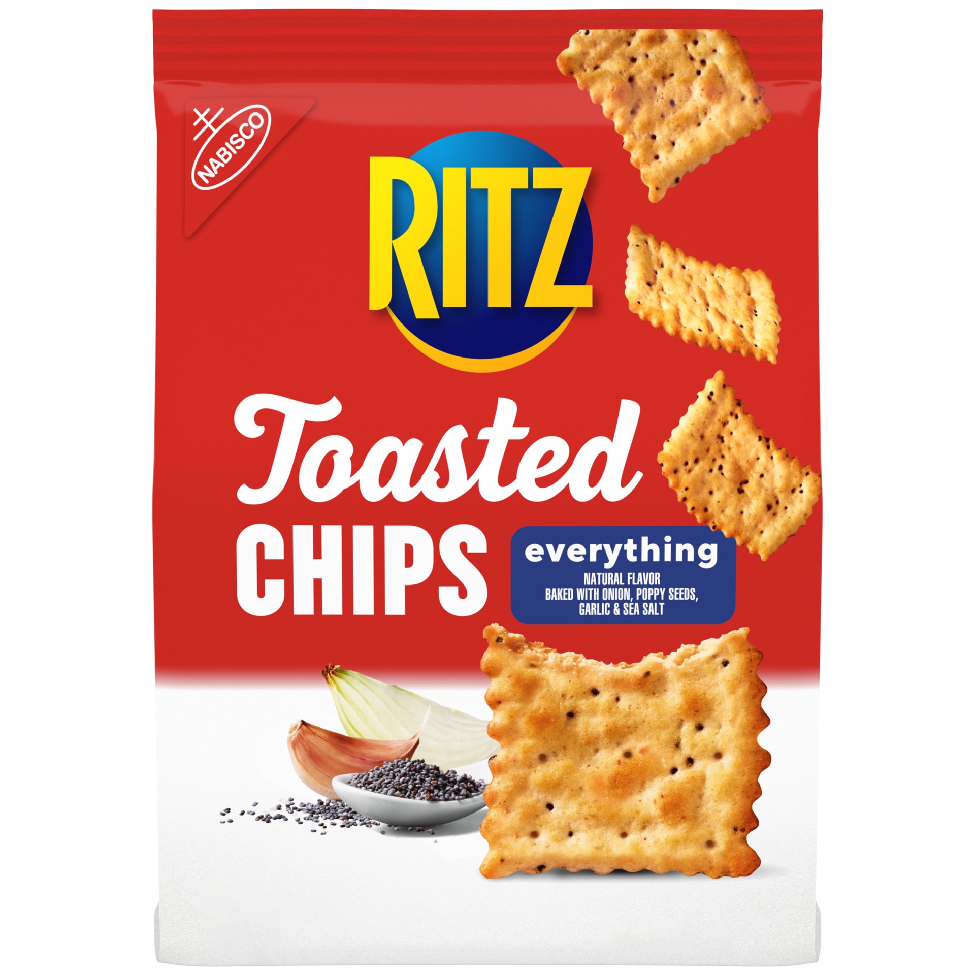 slide 1 of 5, RITZ Toasted Chips Everything Crackers, 8.1 oz, 8.1 oz