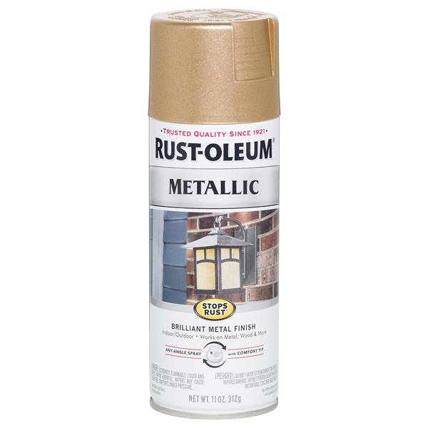 slide 1 of 1, Rust-Oleum Stops Rust Protective Metallic Finish Spray Paint 286564, Rose Gold, 11 oz