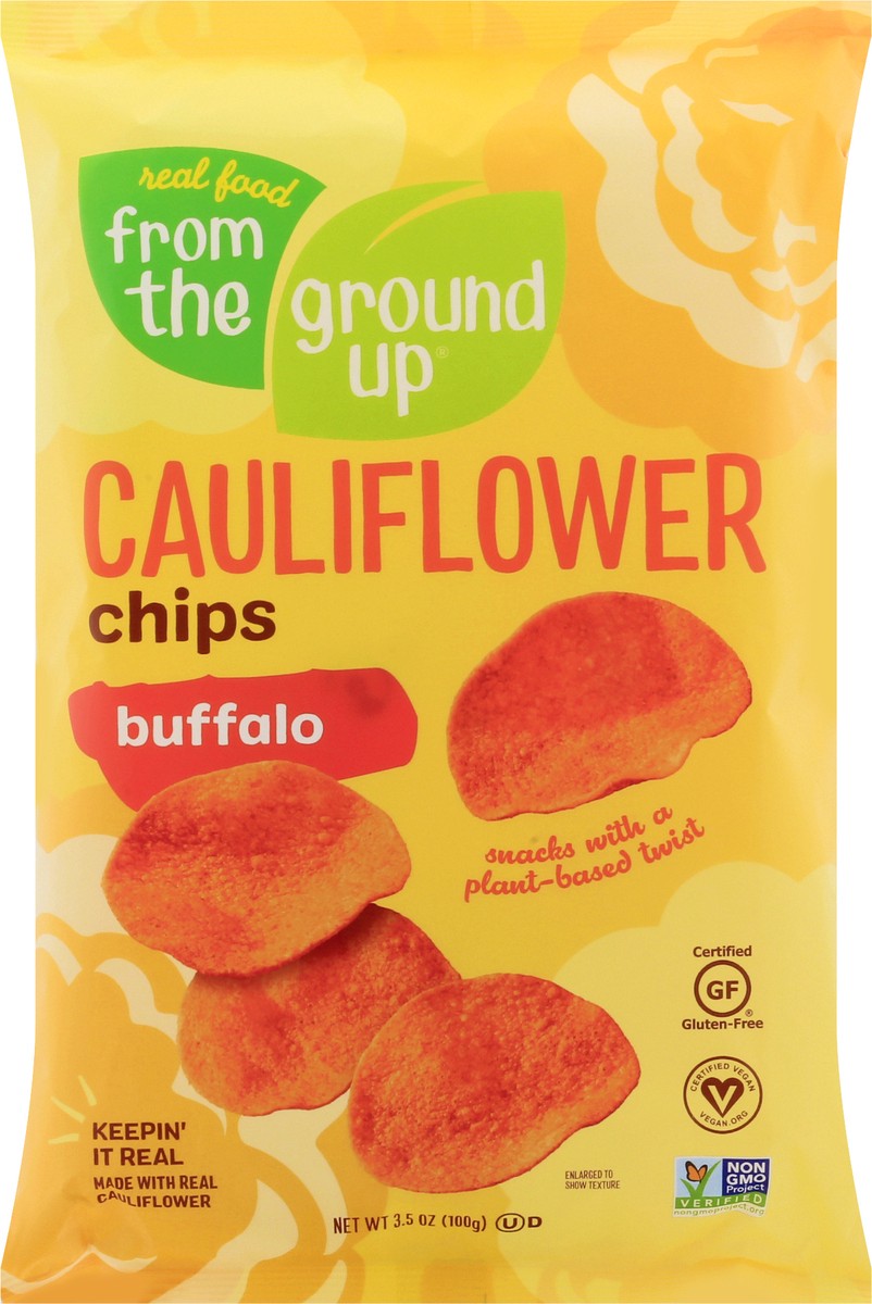 slide 7 of 12, From The Ground Up Cauliflower Chip Buffalo, 3.5 oz