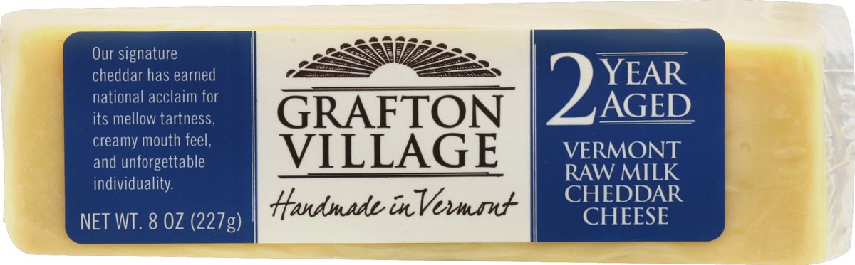 slide 3 of 5, Grafton Village Cheese, Cheddar, Vermont Raw Milk, 8 oz