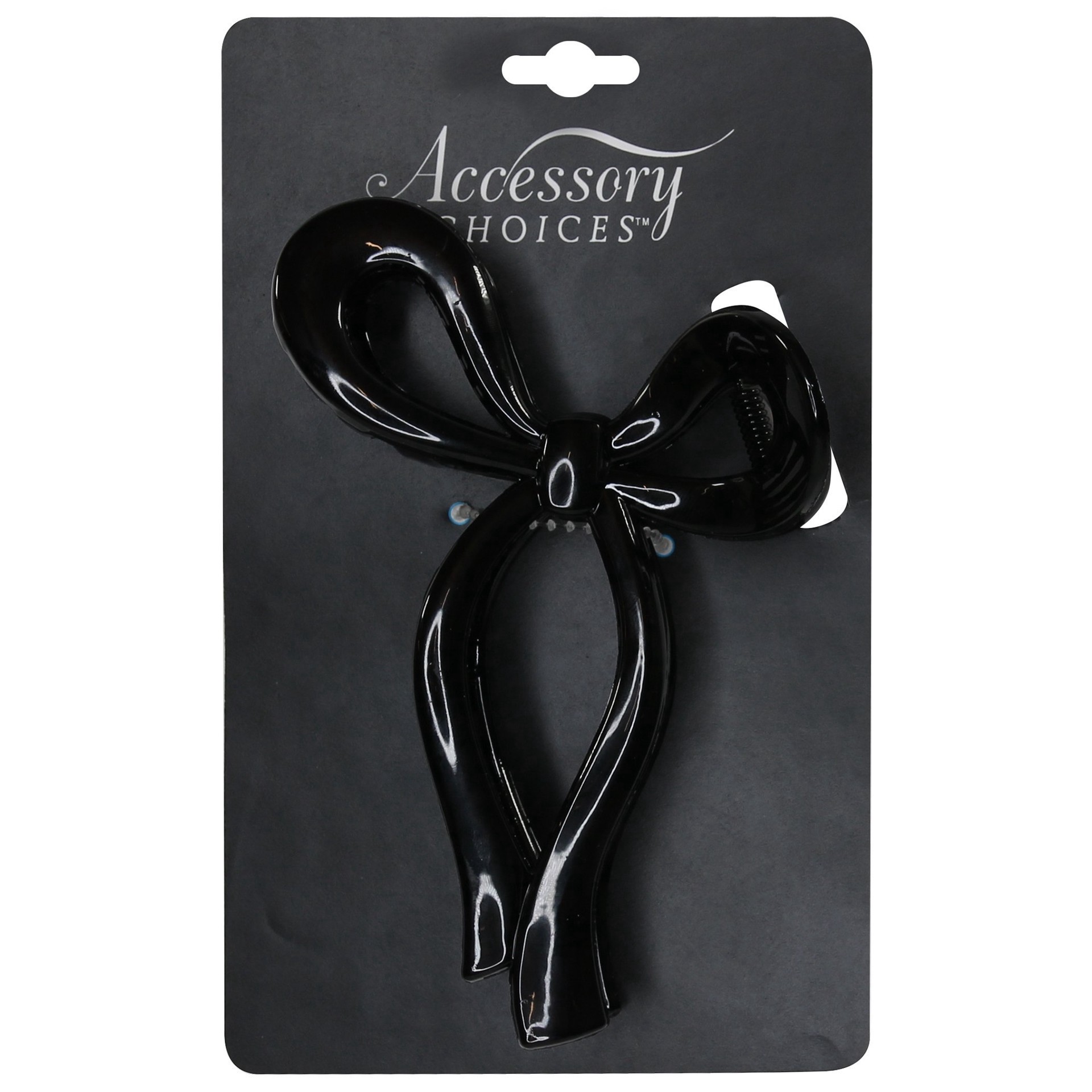 slide 1 of 1, Accessory Choice Black Large Bow Claw Hair Clip, 1 ct