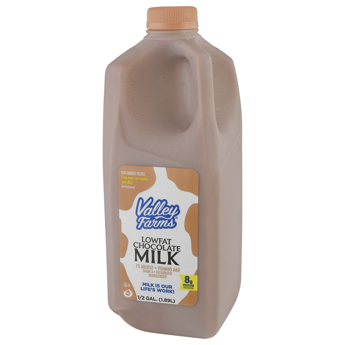 slide 2 of 9, Valley Farms 1% Milkfat Lowfat Chocolate Milk 0.5 gl, 1/2 gal