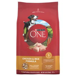 Purina ONE Natural Dry Dog Food, SmartBlend Chicken & Rice Formula - 4 lb. Bag