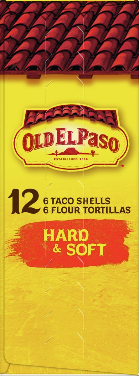 slide 9 of 9, Old El Paso Hard & Soft Taco Shells & Flour Tortillas, 12 Shells, 7.4 oz, 12 ct