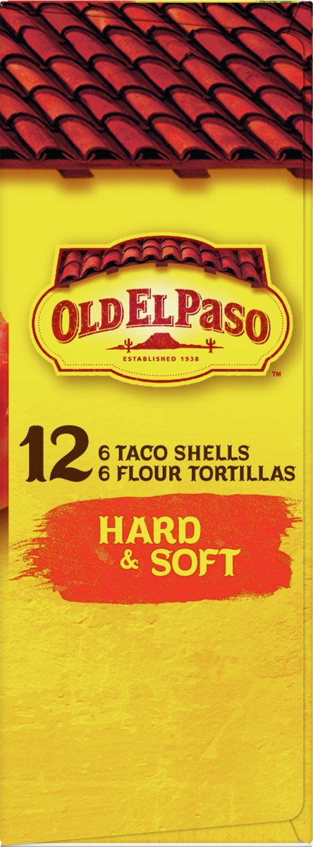 slide 5 of 9, Old El Paso Hard & Soft Taco Shells & Flour Tortillas, 12 Shells, 7.4 oz, 12 ct