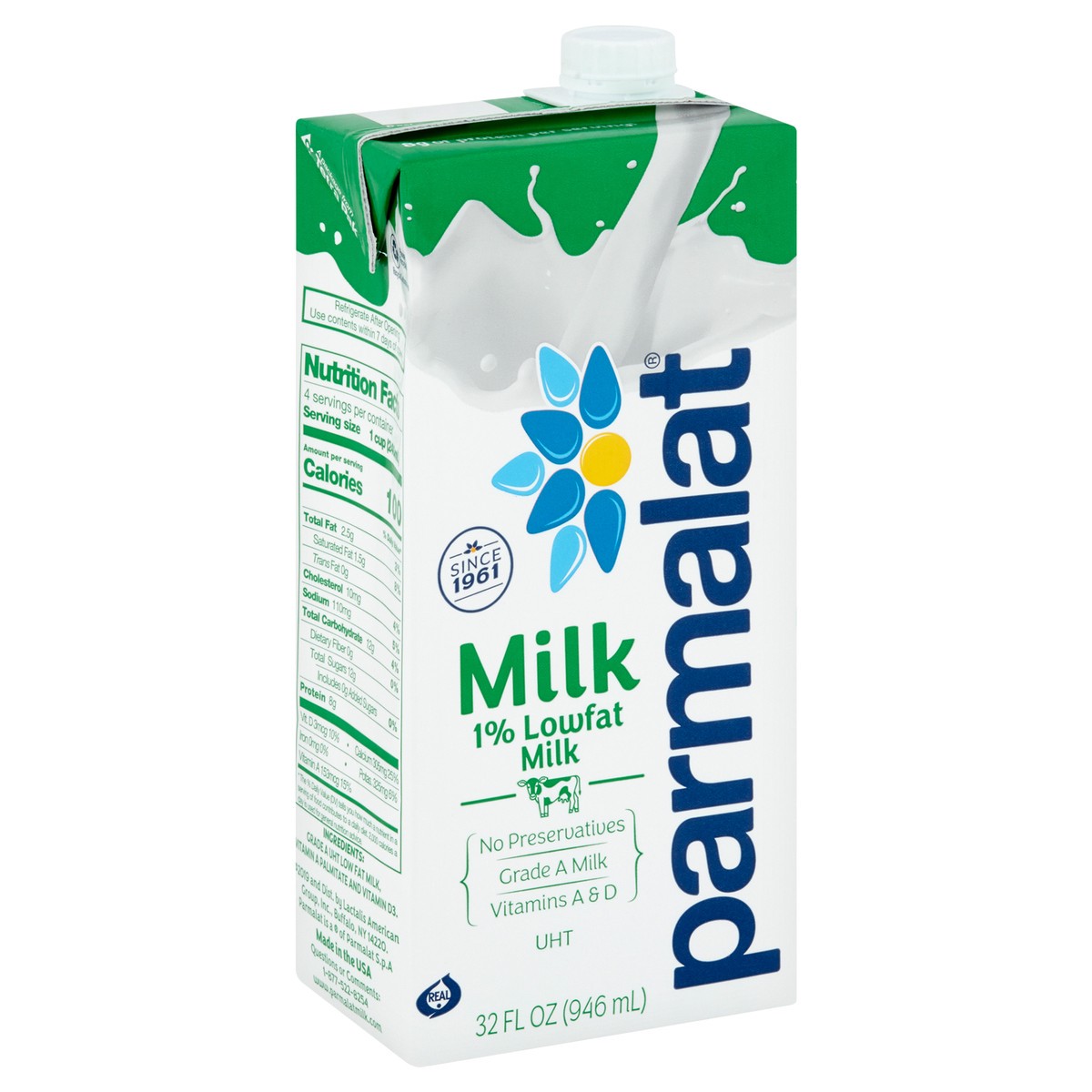 slide 7 of 8, Parmalat 1% Lowfat Grade A Milk, 32 oz