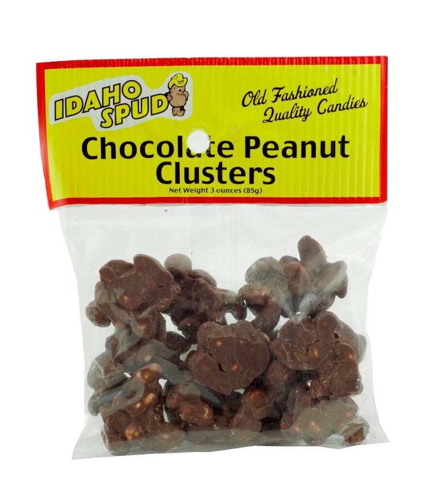 slide 2 of 2, Idaho Spud Chocolate Peanut Clusters, 3 oz