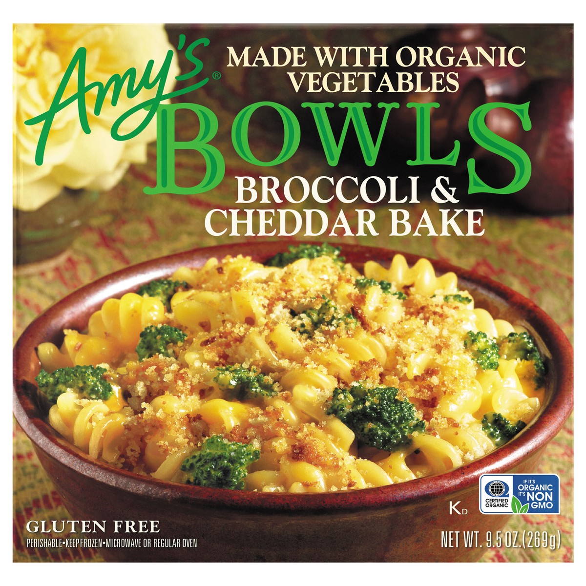 slide 1 of 7, Amy's Kitchen Broccoli & Cheddar Bake Bowl, 9.5 oz