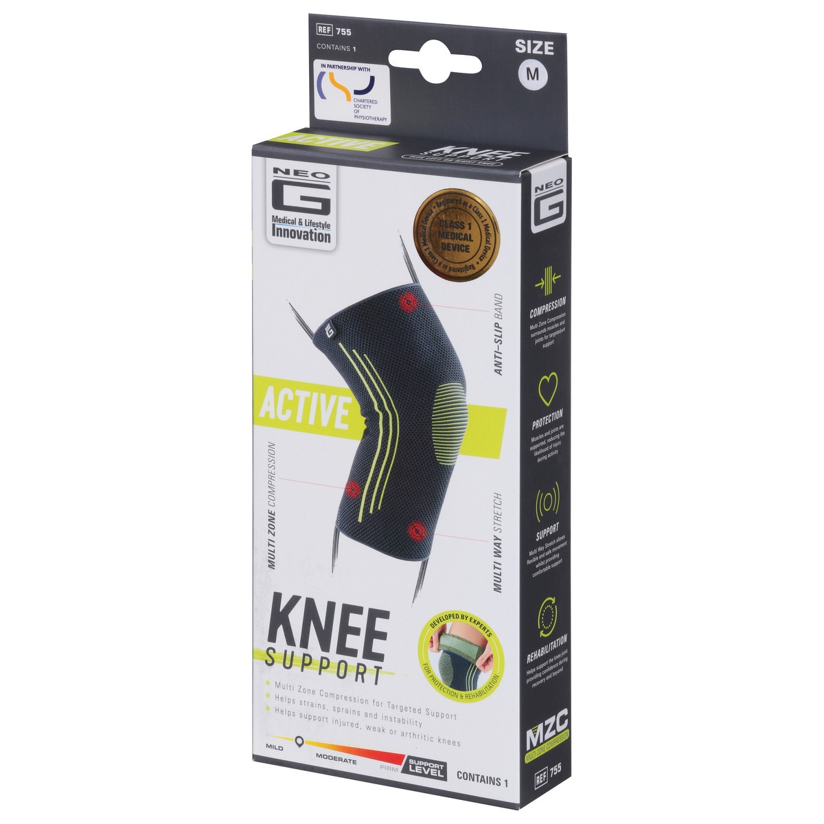 slide 2 of 9, Neo G Active M Knee Support 1 Each, 1 ct