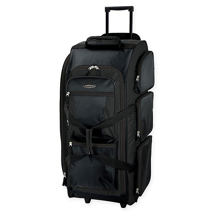 slide 1 of 2, Traveler's Club Luggage Rolling Upright Duffle - Black, 30 in