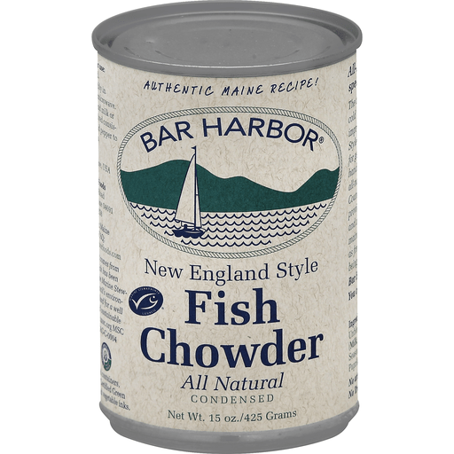 slide 2 of 2, Bar Harbor Condensed Soup, New England Style Fish Chowder, 15 oz