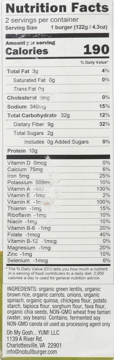 slide 3 of 13, Nobull Veg Burger Orgnl, 8 oz