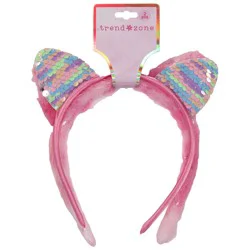 Trend Zone Kids Pink Sequin Cat Ears Headband