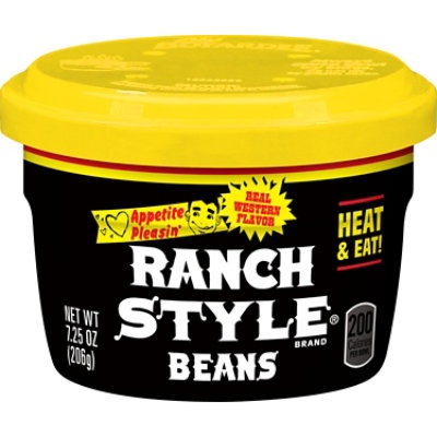 slide 1 of 1, Ranch Style Beans Ranch Style Pinto Beans Microwavable Cups, 7.25 oz., 7.25 oz